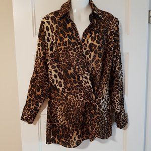 CARTISE Animal print Blouse, Sz M.